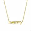Mama Necklace Family Day Gift Mom Heart Pendant Golden Finish Boy for Moms,