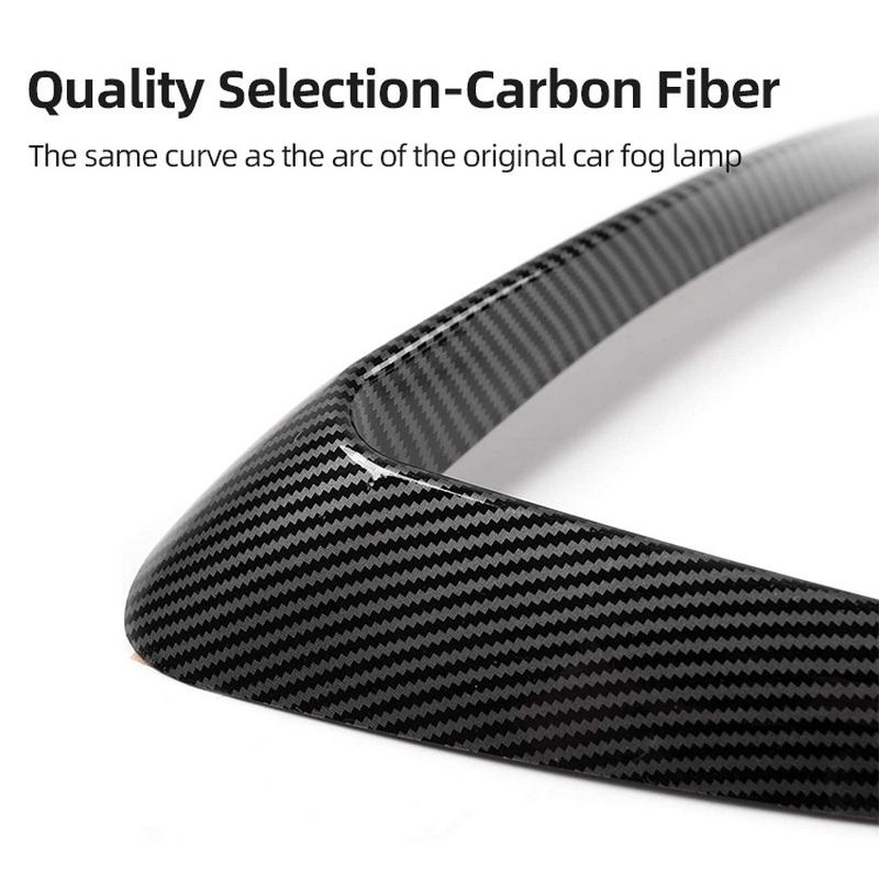 Front Fog Lamp Eyebrow Wind Knife For Tesla Model Y 2024 Styling Sticker Spoiler Blade Trim Carbon Trim Bodykits Tuning Bumper