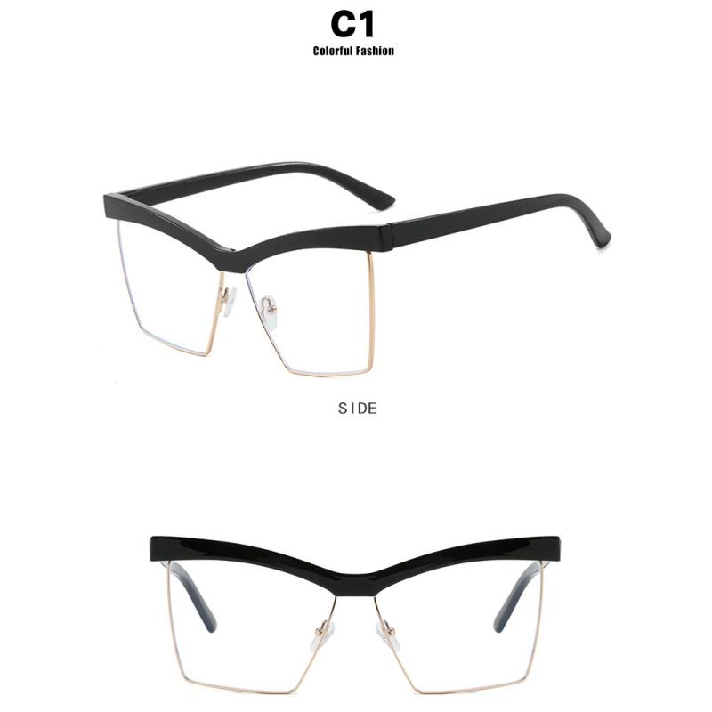 Women's glasses, cat's eye large-frame square glasses.