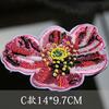 BIGflower rhinestone beaded patches perle pour coudre vetement applique sew on patches for clothes bordados para costura