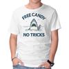 Unisex Crew Neck T-Shirt Free Candy No Tricks Graphic Short Sleeve Casual Tee