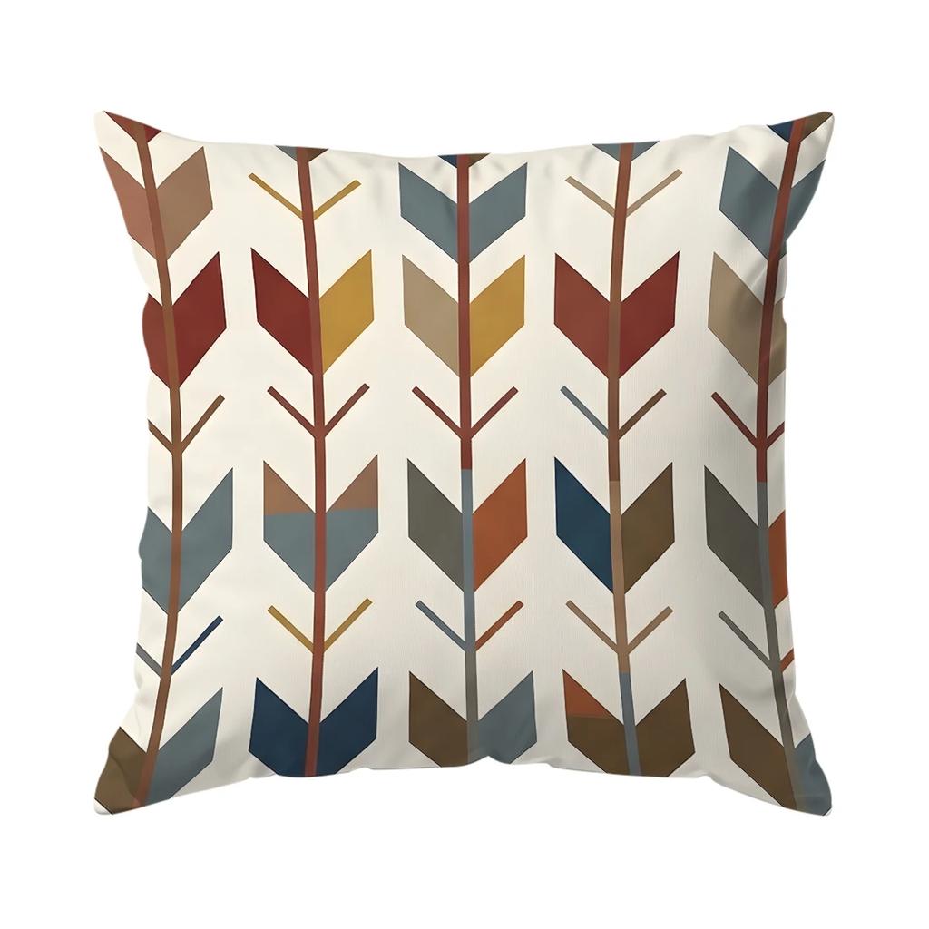 1,4 Pcs Retro Ethnic Style Single-Sided Printed Pillowcase Cushion Cover,Suitable For Living Room,Bedroom,Car Decoration