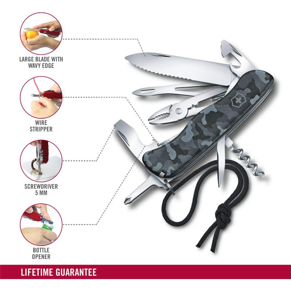 VICTORINOX Skipper Knife with Shackle and Marlinspike A essential for Lanyard, Key, - Swiss-made multi-tool sailing.