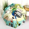 Adventure Time  Pattern, Automatic Folding Umbrella, Portable and Foldable Design, 8 Ribs, a Christmas or Birthday Gift.