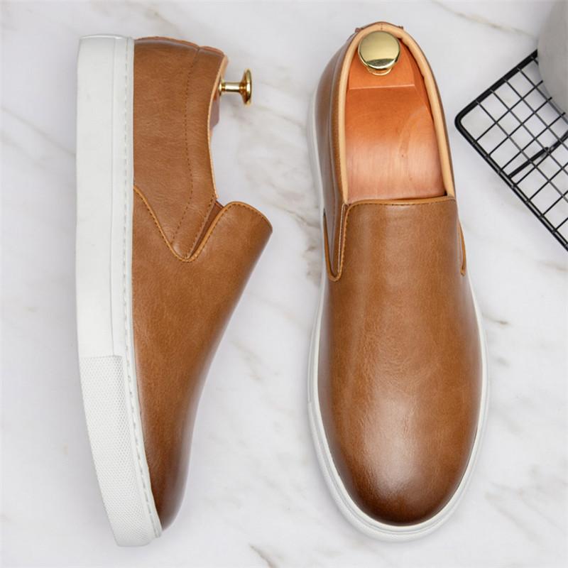 

Дизайнер моды Новое поступление Мужской вязаный узор PU кожа Шнуровка Повседневная обувь Мужские кроссовки для ходьбы Обувь Zapatos Hombre 38