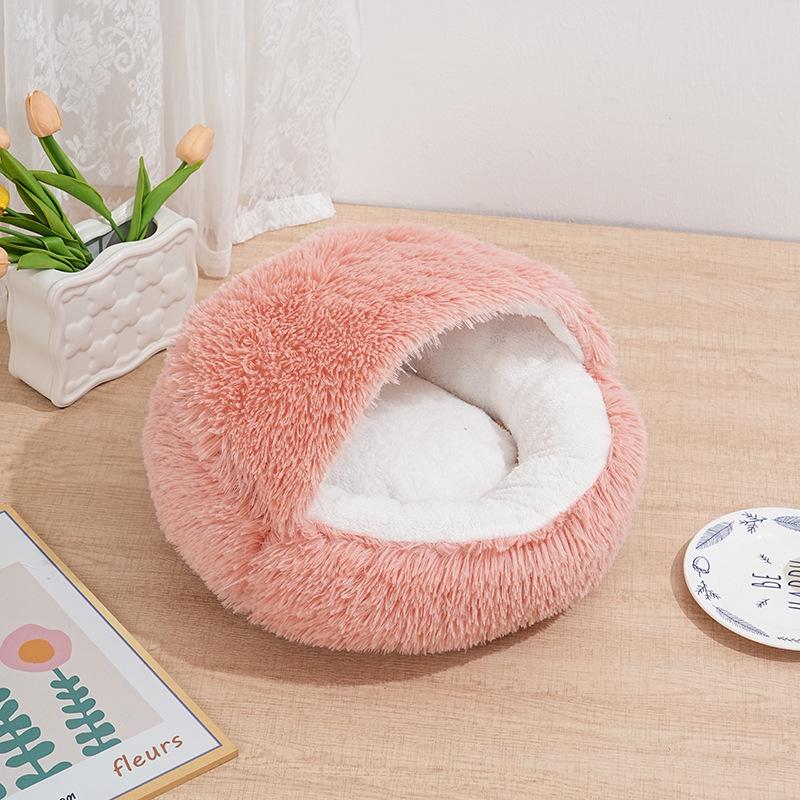 

Уютная зимняя ракушка - Полузакрытая лежанка для кошек и собак 60cm Diameter (750g)