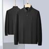 Men's Plus Size Non-Iron Long Sleeve Polo Shirt