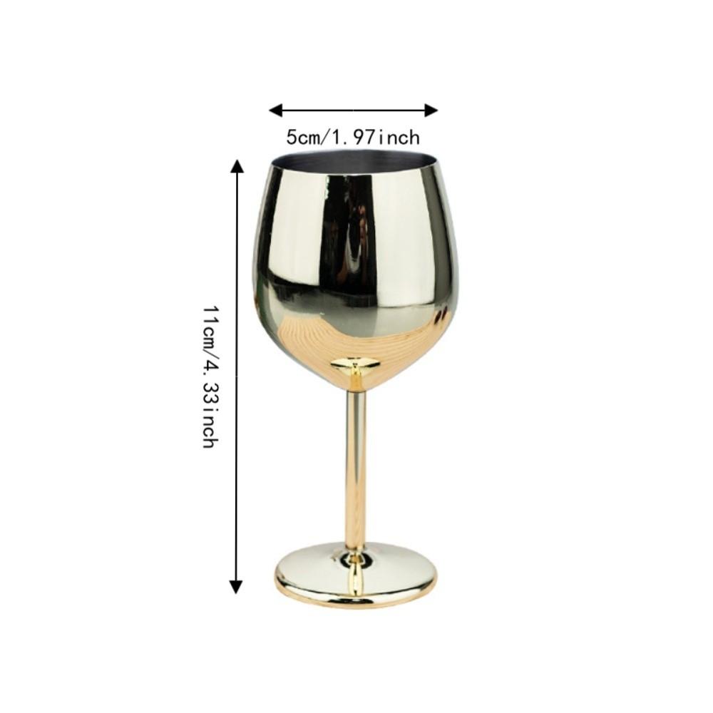 Rust-resistant Mini Stainless Steel Wine Glass Drop-resistant Tall Cup Durable Goblet  Restaurant