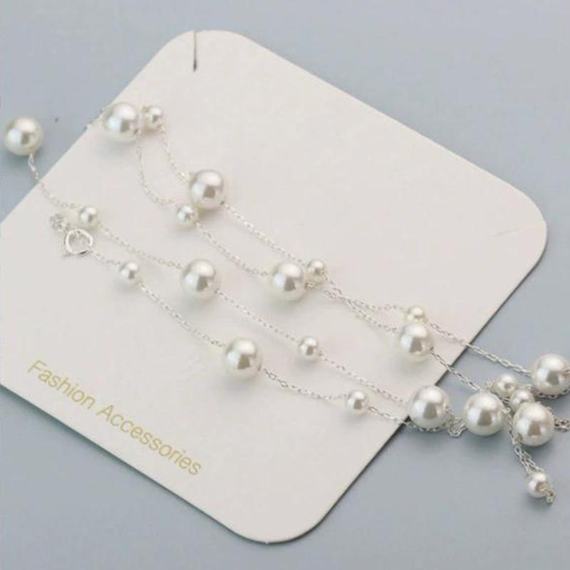 Elegante Perle String Choker Koreanische Quaste Halskette Schlüsselbein Kette Für Frauen Schmuck Hochzeit Party Geschenk