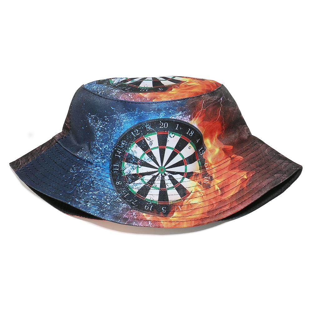 Spring and Summer New Sun Hat Personality Trend Versatile Bucket Hat Dart Print Pot Hat Men