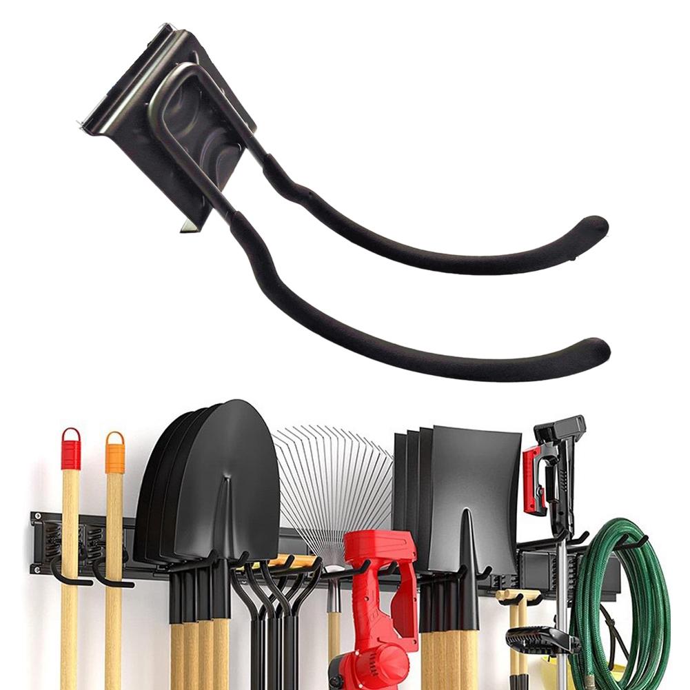 Robust Wall Mounted Organizer with Adjustable Hooks for Tool Storage