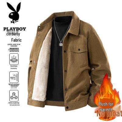 Men's Fleece Lined Casual Lapel Jacket
