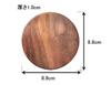 Wooden Tea Coasters, Natural Walnut, Flat Round, Set of 4, Insulated, Waterproof, Stylish, Perfect for Cafes and Coffee