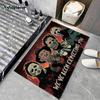Horror Movie Characters Doormat "We've Been Expecting You" Non-Slip Washable Entrance Rug for Halloween Home Decor