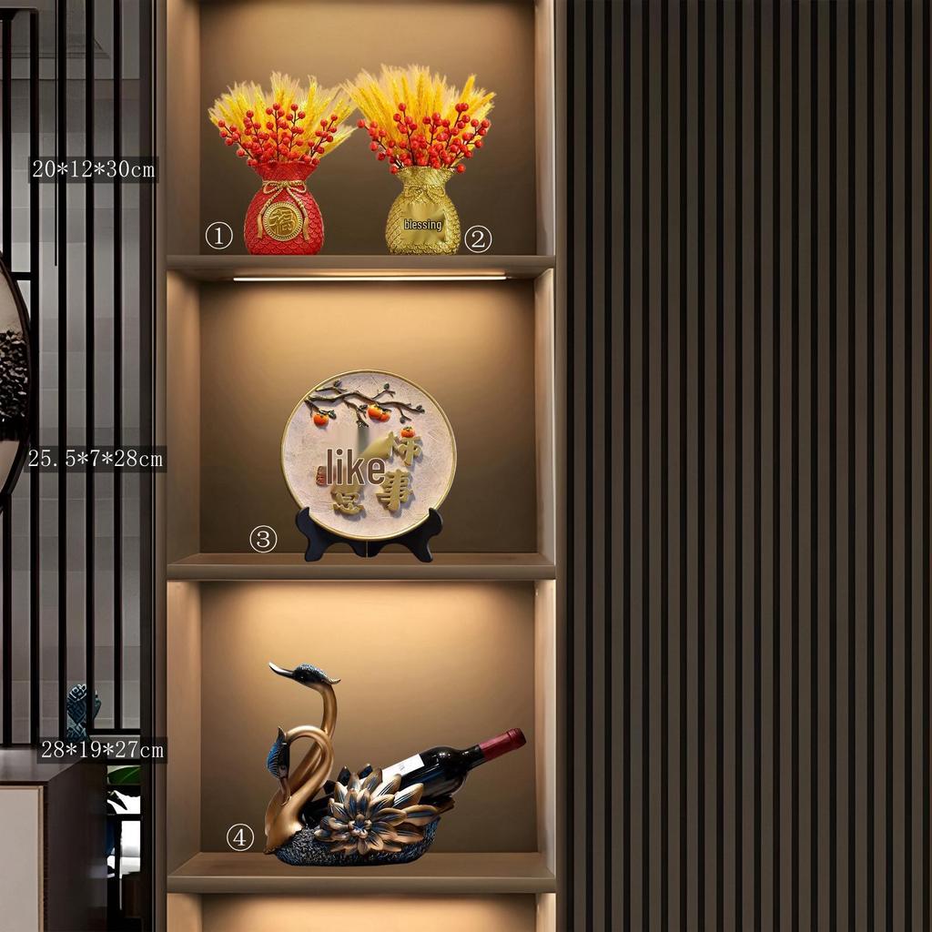 Swan Wine Rack: Elegant Light Luxury Cabinet & Ornament for Living Room or Entryway Gift