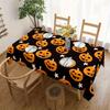 Halloween Pumpkin Rectangle Tablecloth for Tables Decor Dining Room Waterproof Wedding Party Table Cloth Halloween Decorations