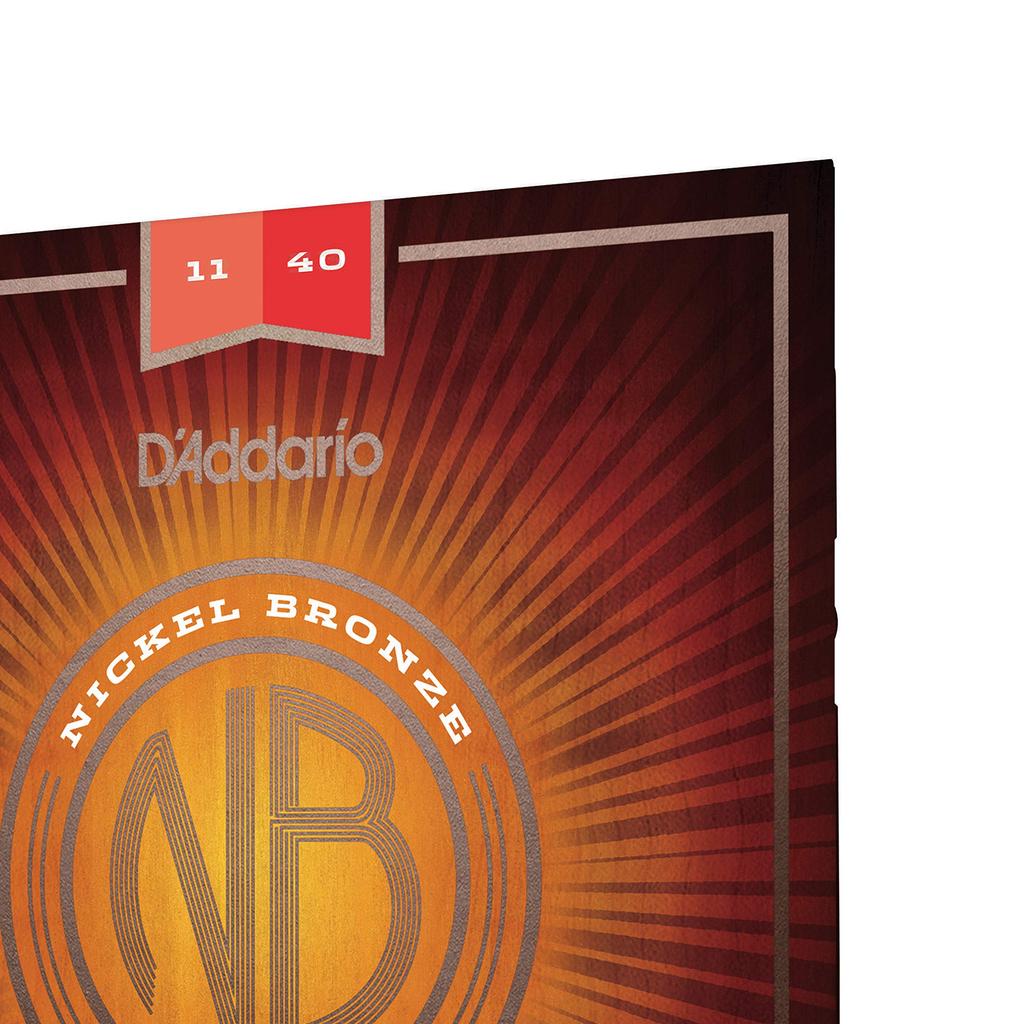 Mandolin Nickel NBM1140 D'Addario Strings, Bronze, Medium, .011-.040,