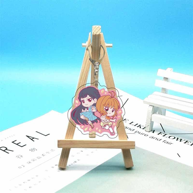 Cardcaptor Sakura Anime Acrylic Fun Keychain Animation Related Products Girls Gift Key Chain Bag Charm Souvenir Pendant Jewelry