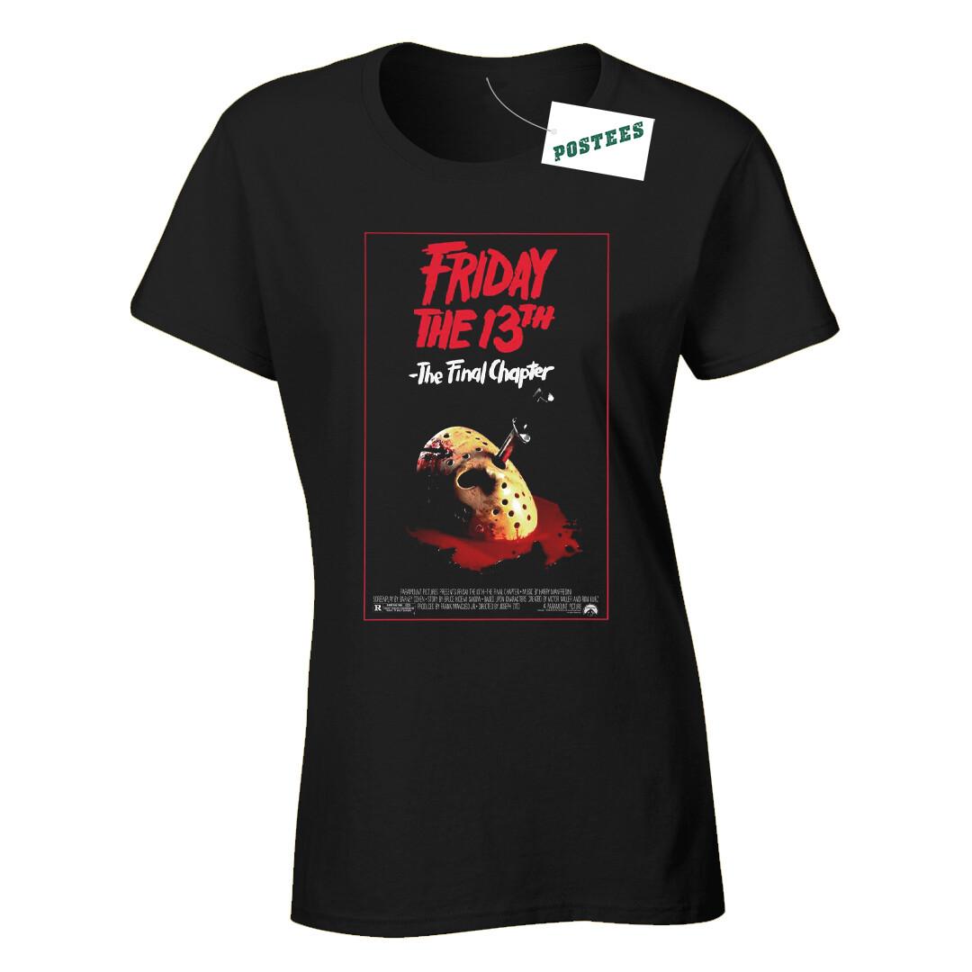 26 Retro Movie Poster Inspired By Friday The 13th Final Chapter Ladies DTG T-Shirt Unisex T-Shirt M