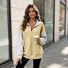 Γυναικείο Φούτερ με Μισό Φερμουάρ, Color Block, Patchwork, Casual, Ευέλικτο