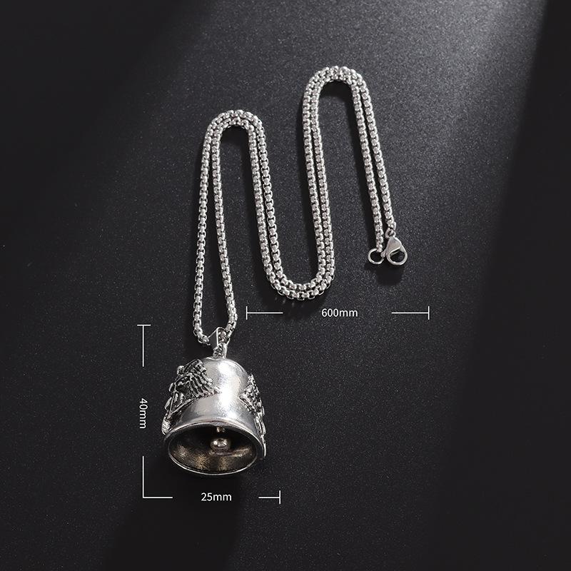 

Материал для защиты окружающей среды Ретро Простой Кулон из сплава в форме персикового сердца с крыльями и колокольчиком Универсальные Персонализированные Модные украшения