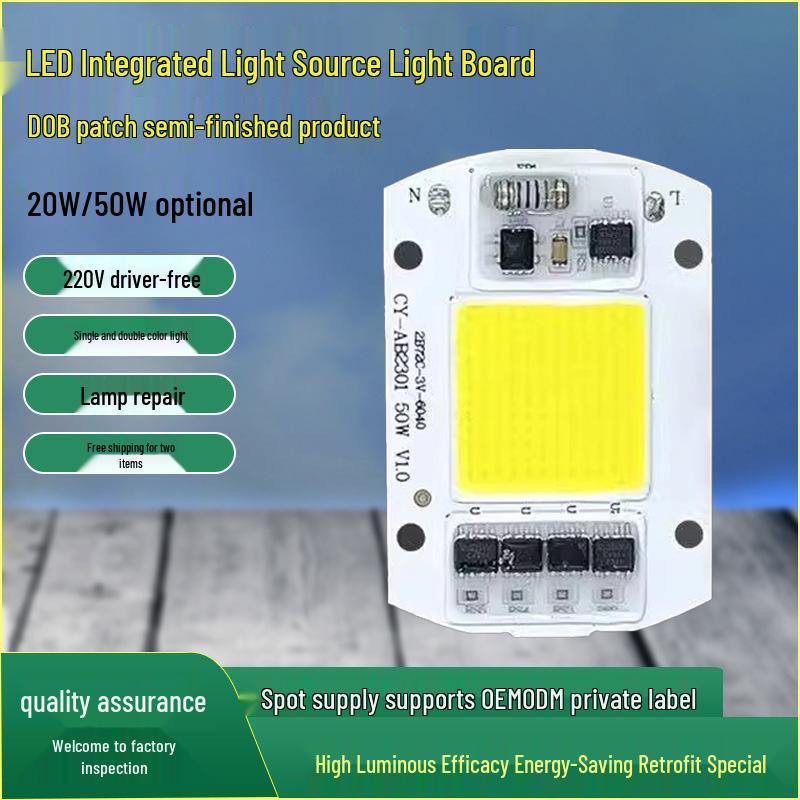 

DOB Flicker-Free 220V Driverless LED Floodlight Chip with Thermal Grease 20W Warm White