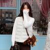 Autumn and winter women's clothing cotton vest stand-up collar knitted splicing multi-color spot supports mixed batches
