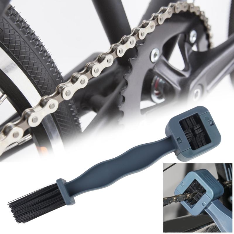 Multifunctional Chain Cleaner Features Tail Brush for Sprocket Maintenance Light Weight Design Chain Cleaning Brush