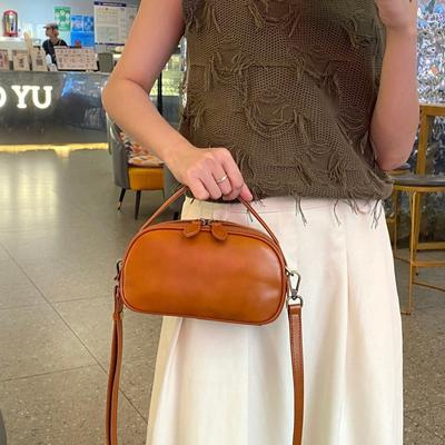 Leder Umhängetasche Frühling und Sommer vielseitige Mode Handtasche klein frisch erste Schicht Rindsleder hochwertig kleine quadratische Tasche
