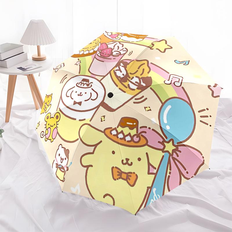 1pc Purr-fectly Cute Dessert-Themed Automatic Folding Umbrella with 8-Bone Iron Frame, Perfect for Fans, Travelers, Everyday Use, and Festive Gifts!Q0