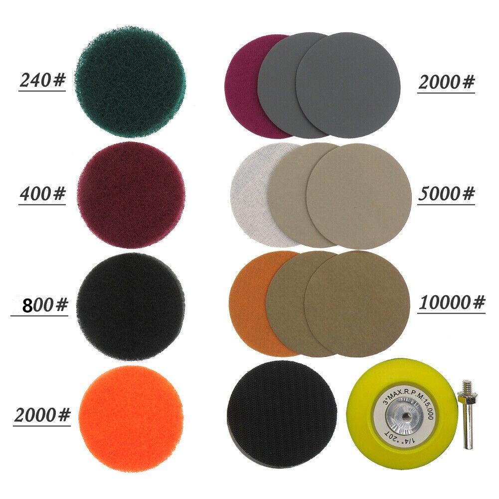 Car Headlight Polishing Scouring Pad Auto Restoration Kit For Electric Drill