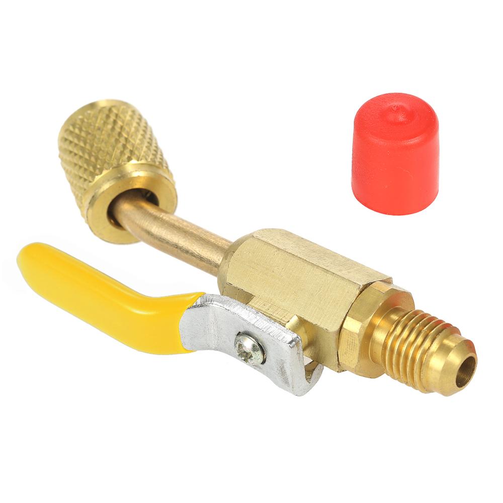 Refrigerant 1PC Color Coded R410A R134A Shut Valve for AC HVAC Refrigeration Charging Hoses