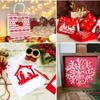 25 Pcs Christmas Stencils Reusable Christmas Stencil for Painting on Wood DIY Crafts Canvas Window Fabric Doormat  6in