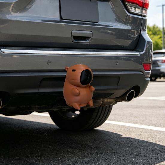 Abschlepphaken-Schutz 3D-gedeckter Capybara-Kugel-Deckel, Dekorative Anhänger-Staubkappe für 50mm Anhängerkupplung, Abschleppschutz, Wohnmobil-LKW-Zubehör Universal