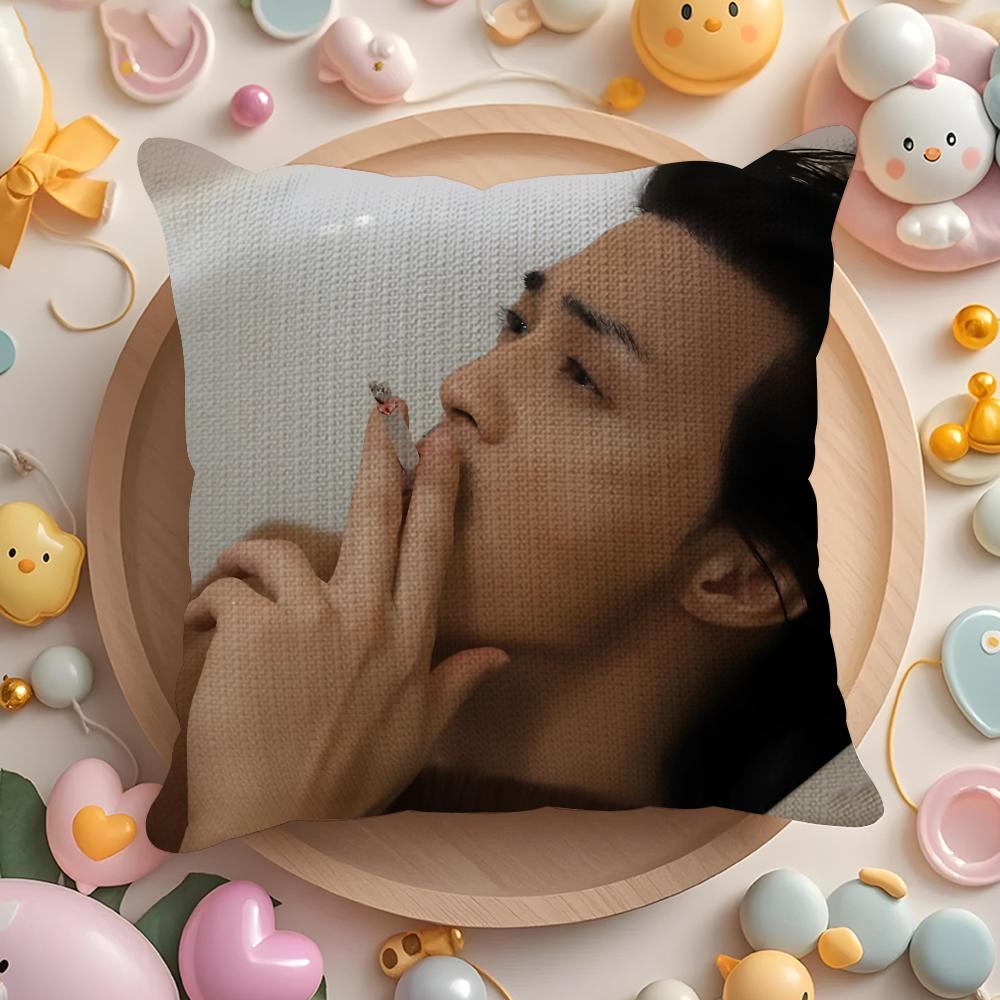 K-Kim Ji H-Hoon Pillow Case Pattern Printed Pillowcase for Living Room Sofa Cushion Cover & Bedroom Decor