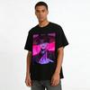 Dark Style Weird Heterochromia Character Print Top Niche Streetwear Loose Casual T-Shirt Pure cotton T-shirt