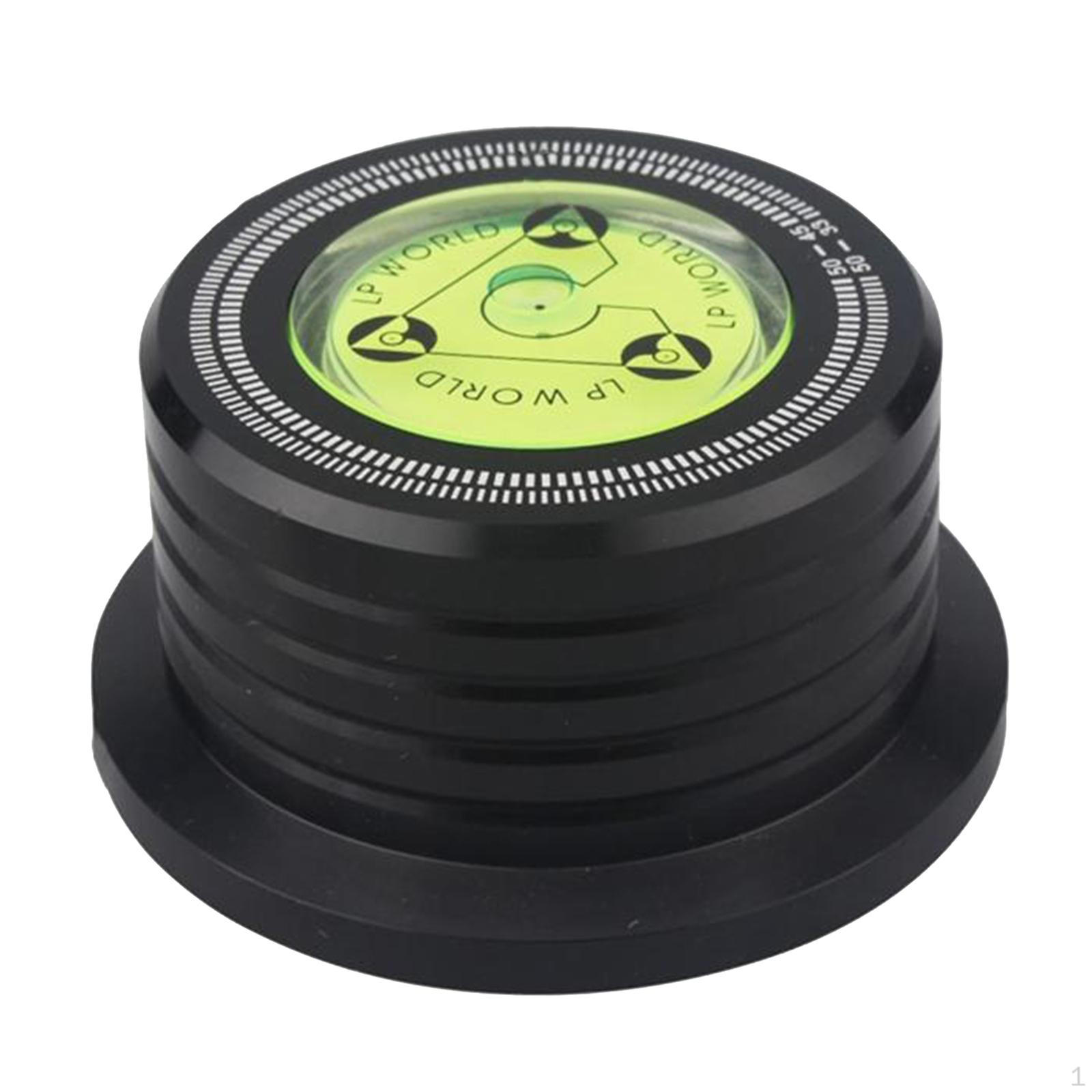 Вес Зажим-стабилизатор для проигрывателя Встроенный прецизионный пузырьковый уровень для сбалансированной вибрации чёрный