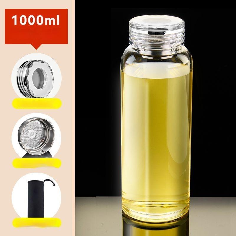 GIANXI Outdoor Travel Portable Cup High Temperature Resistant Large Capacity Glass Tea Cup With Tea Filter Water Separation