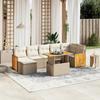 VidaXL Garden Lounge Set with Cushions 8 Pcs, Patio Sofas, Patio Furniture Set, Outdoor Furniture, Beige 3274068