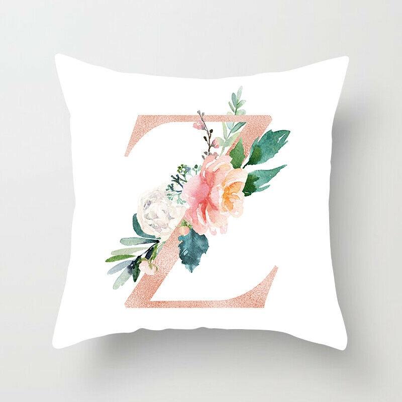 Luxurious 26 Letter Polyester Pillow Case For Sofa Car And Home Decor