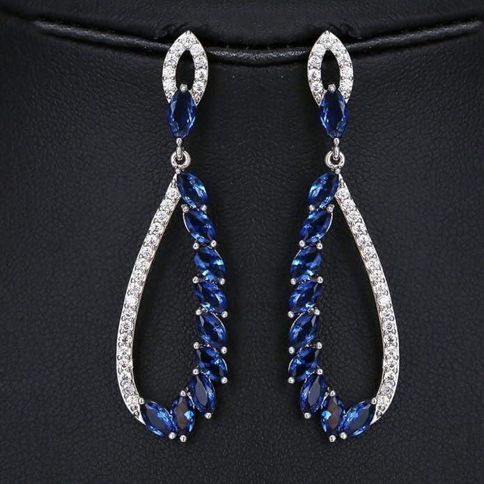 Schmuck von Prominenten inspiriert Kristallbesetzte Hängeohrringe Ohrringe für Mädchen und Frauen