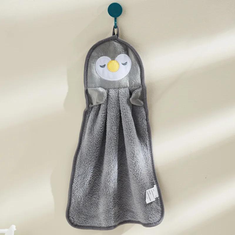 Towel Bath Towels Sauna Cute Hand Duck Penguin Families Kitchen Microfiber Bathroom Suitable Wipes Soft Absorbent for Bathrobe