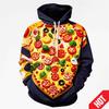 Men's Clothing 3D Printed Funny Food Pizza Hoodie Men's Streetwear Men's Oversized Hoodie Pullover Men's Autumn Hoodie