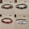 Leather Color Solid Waist Belt With Alloy Buckle For Women Office Gift Wear