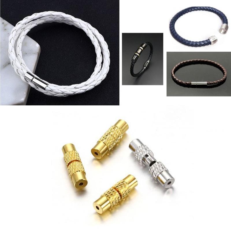 20PCS PortableJewelry Making Brass Cord End Brass Screw Clasps Jewelry End Tips for Bracelet Necklace Making Accessories