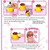 Strawberry Pudding Feeding Toy Play Set Waterproof Pretend Kitchen Dessert Playset Toy Play Food Strawberry Pudding for Birthday