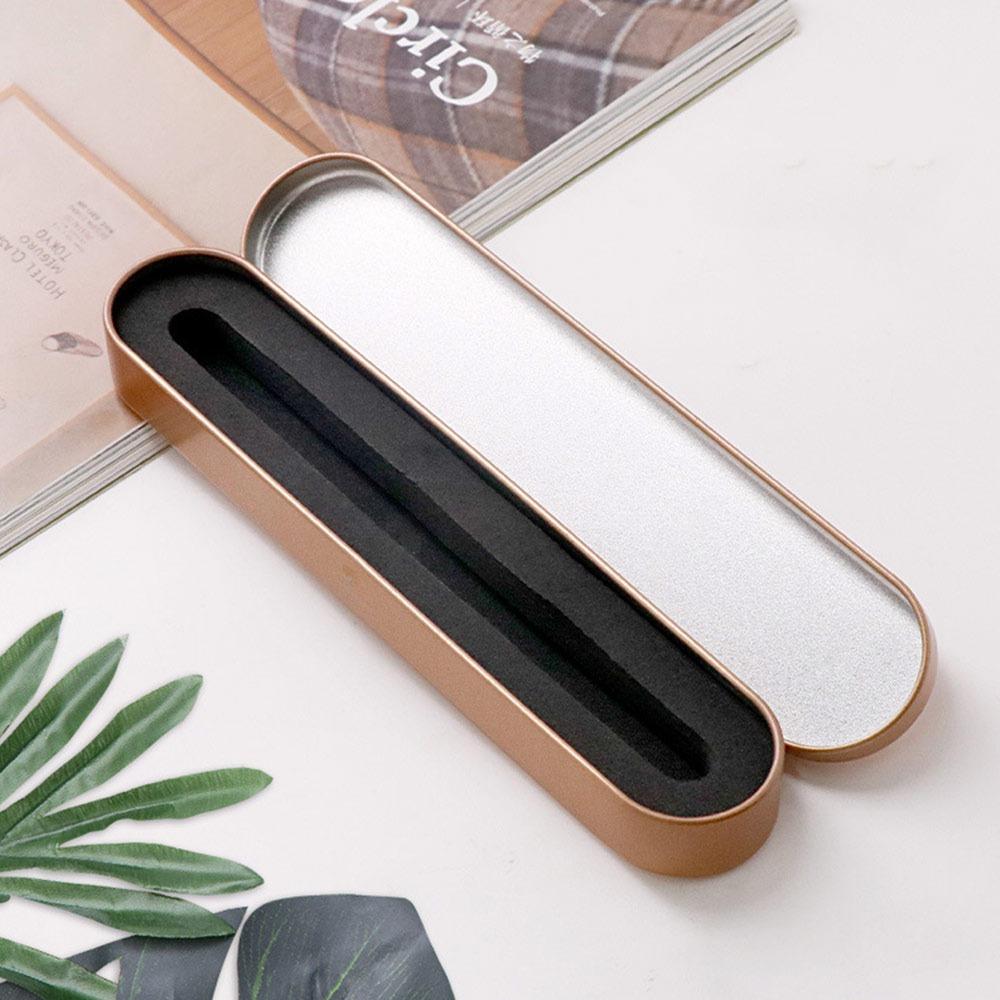 Rectangular Pen Box with Sponge Lining Pencil Case Portable Tin Box  Home Storage