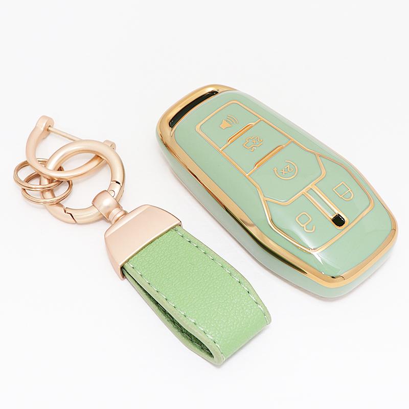 Fashion Tpu Auto Keychain Protection Car Key Case Cover Accessories For Ford Mustang Fusion Explorer Ka Focus S-Max Fiesta