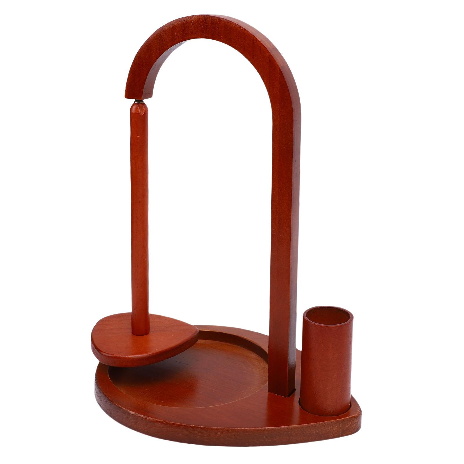 Yarn Ball Holder Beech Wood Slick Finish Multifunctional Crochet Yarn Spinner for Handcraft