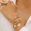 OT Buckle Chain Bracelet 1 Set Necklace Cuban Chains Long-lasting